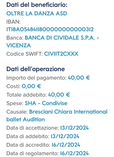 Chiara Bresciani — Classical dancer