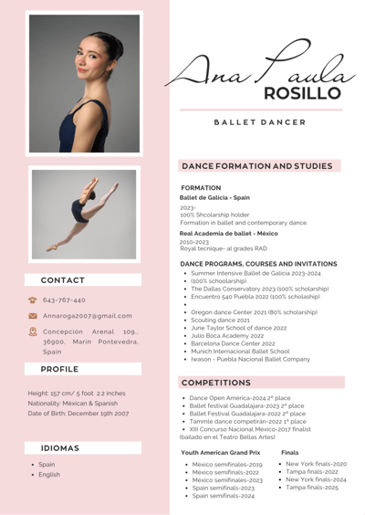 Ana Paula Rosillo Gamboa — Classical dancer, Spain
