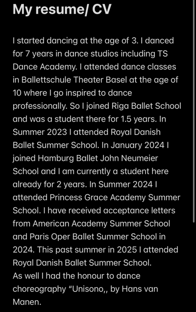 Anna Marta Zilgalve — Classical dancer