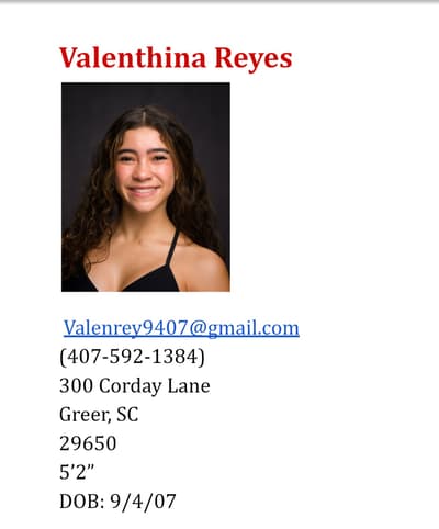 Valenthina Reyes — Contemporary dancer, United States