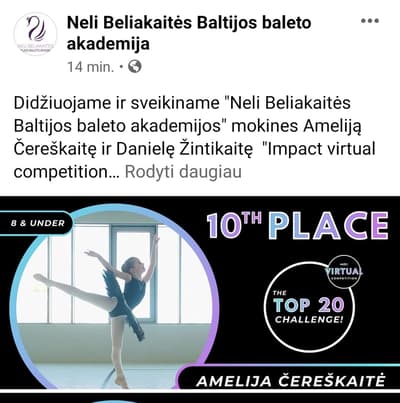 Amelija Čereškaitė — Classical dancer, Lithuania