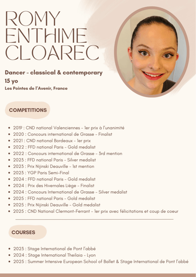Romy Enthime Cloarec — Classical dancer, France