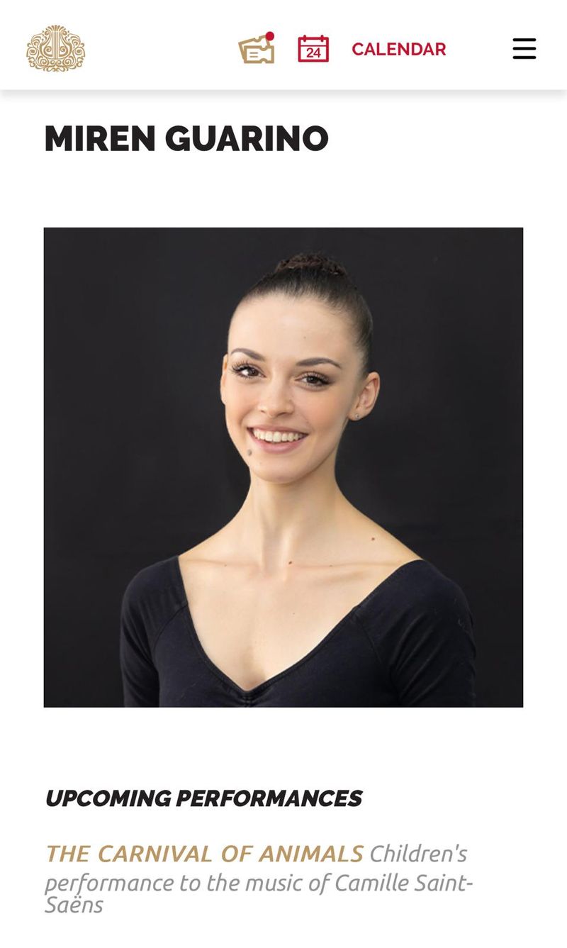 Miren Guarino — Classical dancer, Italy