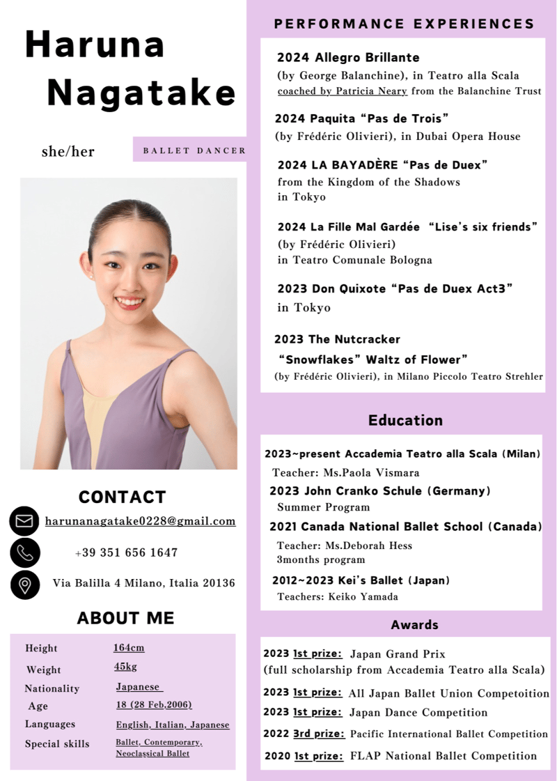 Haruna Nagatake — Classical dancer