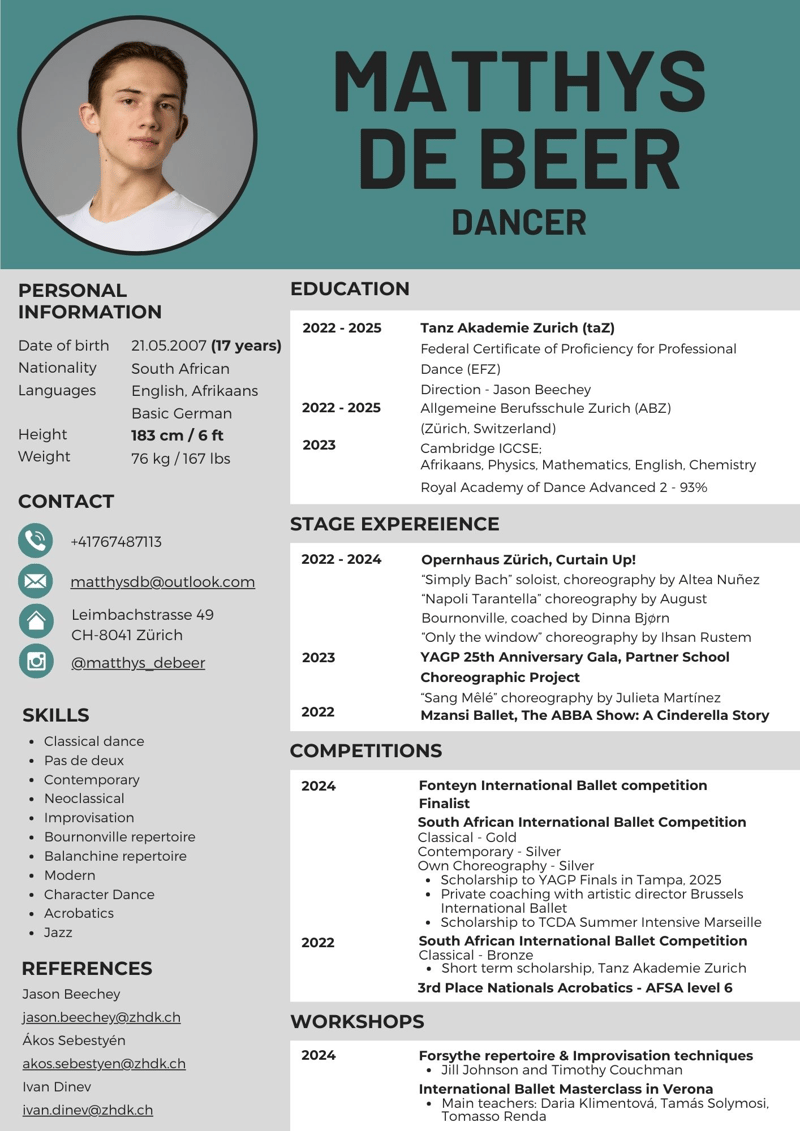 Matthys De Beer — Classical dancer