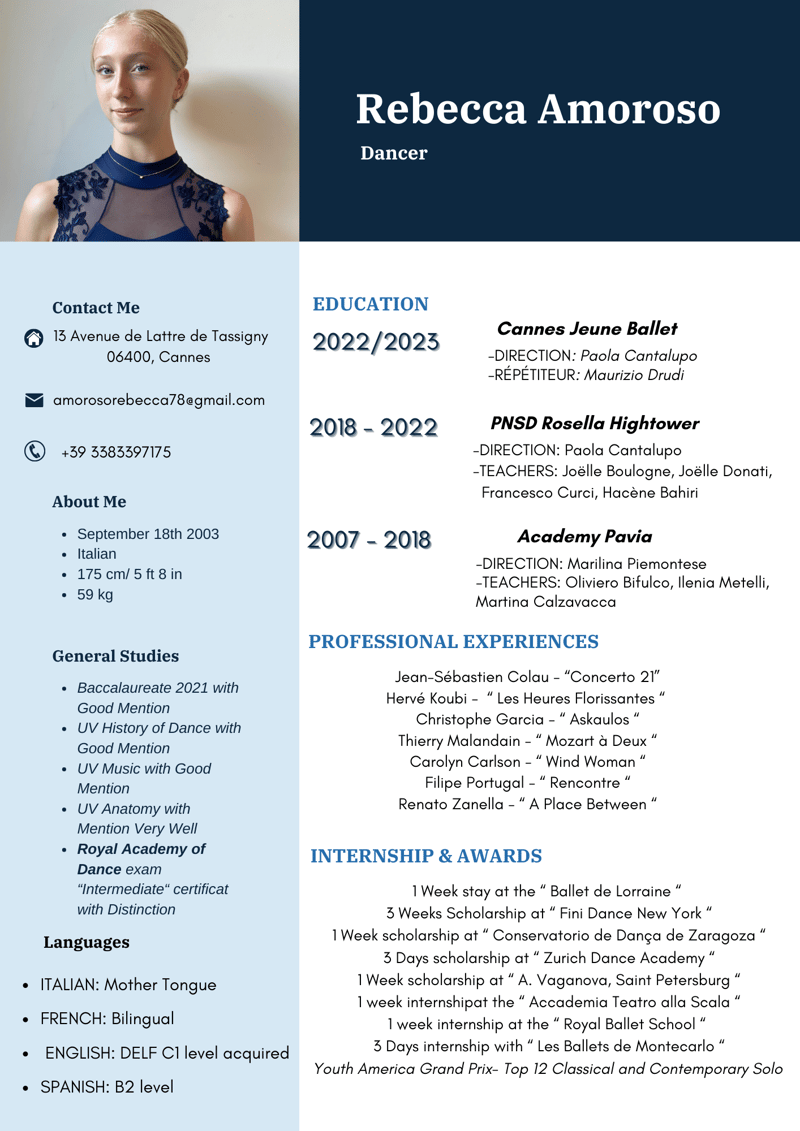 Rebecca Amoroso — Neoclassical dancer