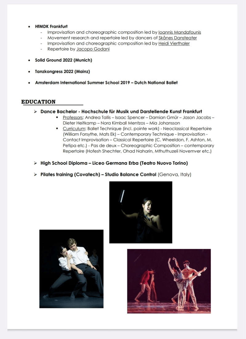 Sara Olivieri — Classical dancer