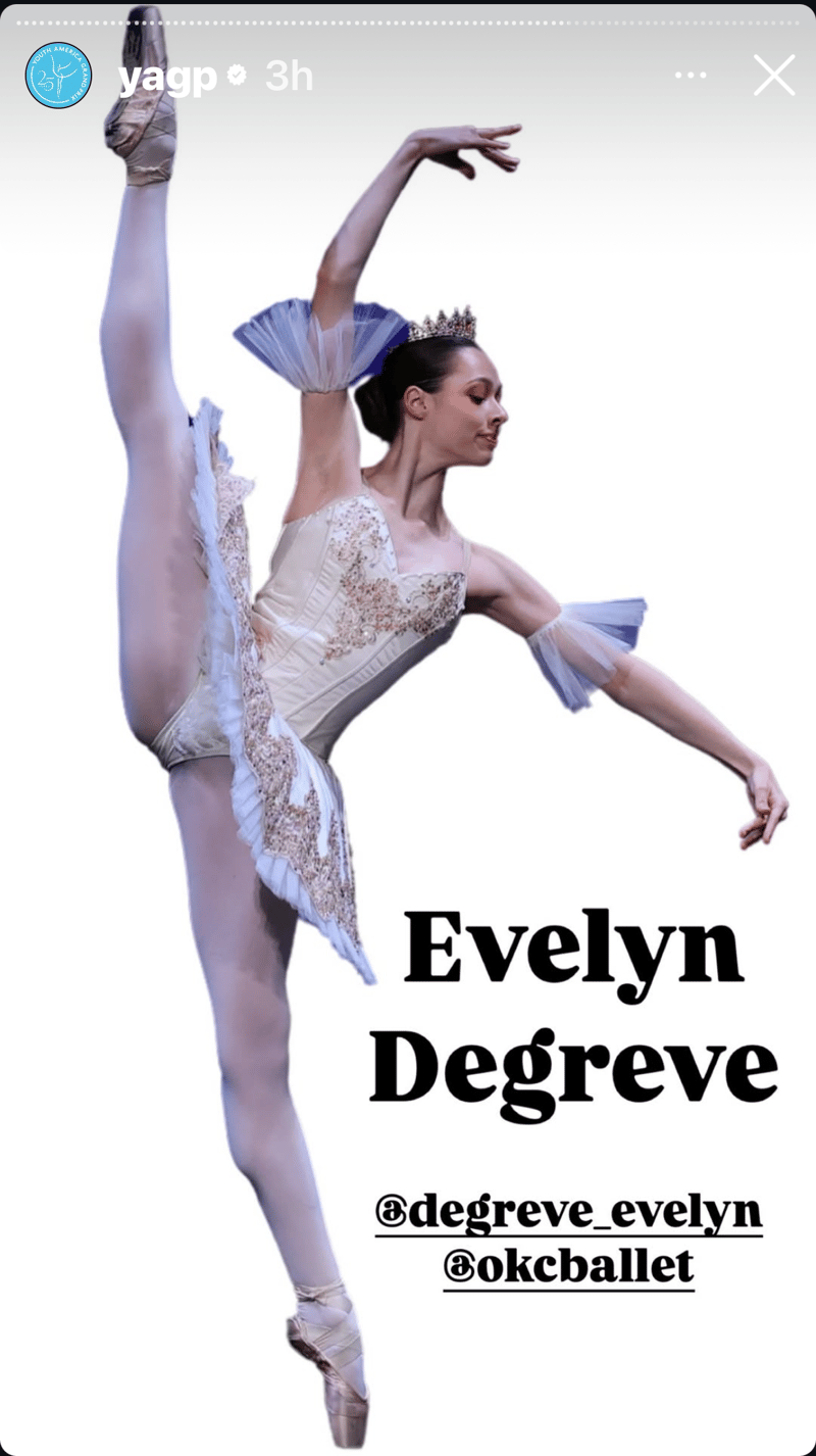 Evelyn Degreve — Classical dancer, Edmond, United States